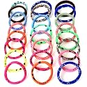 DIVERSA Multiprinted Hair Elastic Cotton Stretchable Rubber Bands Polytail Hair ties For Women and Girls (Multicolor, Pack of 48 Pcs) - Multi-printed