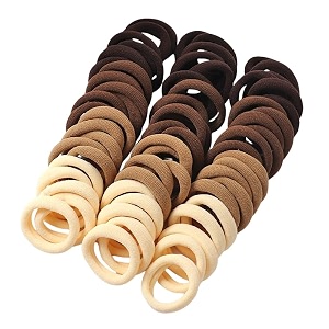 diversa seamless thick cotton hair rubber bands durable elastic ties ponytail holders hair accessories for women amp girls coffee