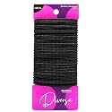 Diversa Slim Hair Rubber Bands Elastic Thin Women Hair Bands Girls Strechable Hair Ties Ponytail Holders (Black, Pack of 100 Pcs)