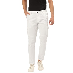 Diverse Mens Slim Fit Overdyed Cotton Cargo