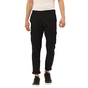 Diverse Mens Slim Fit Overdyed Cotton Cargo