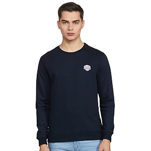 diverse men39s cotton amp polyester crew neck sweatshirt dcmssf12rc17l384275gl_navy_l