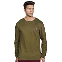 Diverse Men's Cotton & Polyester Crew Neck Regular Fit Sweatshirt (DCMSSF12RC17L384275FL_Olive_Large)