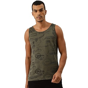 Diversify Mens Cotton Blend Sleeveless Tank Tops