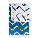 Divine Casa 100% Cotton Cambric Dohar for Single Bed - Lightweight Comfort and Breathable Sleep Reversible Blanket (Blueprint, Broken Chevron)