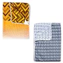 Divine Casa 120 GSM Polyester Single Bed Reversible Lightweight AC Blanket Dohar for Living Room Set of 2 Dohar (Blue and Orange)| TC - 120