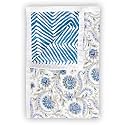 Divine Casa 120 GSM Floral Jaipuri Print Cotton Dohar Single Bed | Reversible Soft-Lightweight Single Blanket (Lichen Blue and White, 140X210 cm)| TC - 120