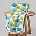 Divine Casa Floret 100% Cotton Double Dohar | 120 GSM | Soft &amp; Lightweight Throw Blanket | Reversible Design | Cozy &amp; Breathable Bedding | All-Season Comfort | 220 x 205 CM, Aqua