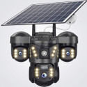 Divine creation 4G Solar Triple Lens 5MP Outdoor CCTV Camera | 3-Screen View C265 Security Camera