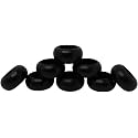Golden Round Mesh Napkin Rings Dinner Parties or Every Day Use (Wood Half Round Napkin Ring Set of 12 Black)