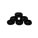 Golden Round Mesh Napkin Rings Dinner Parties or Every Day Use (Wood Half Round Napkin Ring Set of 6 Black)