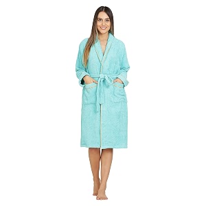 luxury bathrobes  pack of 1  unisex size for men amp women  perfect for gifting purpose  specially for hotel spa honeymoon amp salons - sm size aqua