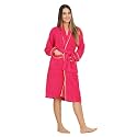 Luxury Cotton Bathrobe for Men &amp; Women Unisex – Soft Absorbent Terry Bath Robe, Hotel Spa Quality Dressing Gown, Perfect for Gifting, Honeymoon &amp; Salons, S/M Size, Fuchsia