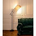 Divine Trends Modern Reading Task Floor Lamp Standing Black Polished with Adjustable Height and Rotatable Arm Pack of 1
