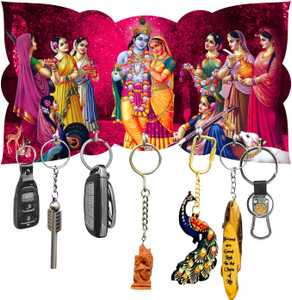 divinecrafts wood key holder 7 hooks