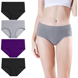 DIVING DEEP Womens Cotton Underwear Mid Waist