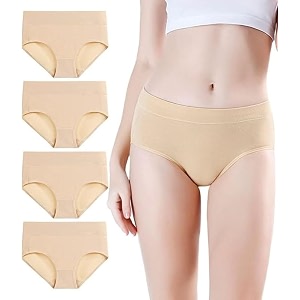 DIVING DEEP Womens Cotton Underwear Mid Waist