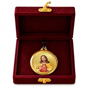 diviniti 24k gold plated double-sided religious pendant with premium gift box spiritual locket for men amp women devotional jewellery for gifting amp everyday wear
