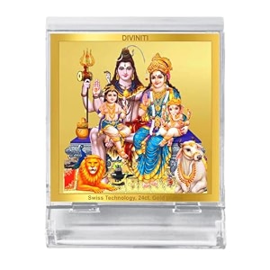 diviniti 24k gold plated religious car dashboard frame  premium god idol frame for car home mandir amp office table  spiritual gift decorative showpiece