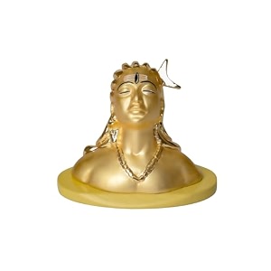 diviniti 999 silver plated adiyogi shiv ji idol for home dcor decorative showpiece car dashboard amp handicraft luxury religious puja gift gold 85x45x65 cm