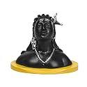 DIVINITI 999 Silver Plated Adiyogi Shiv ji Idol for Home Décor, Decorative Showpiece, Car Dashboard &amp; Handicraft Luxury Religious Puja Gift Black (8.5x4.5x6.5 CM)