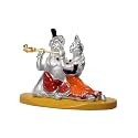 DIVINITI 999 Silver Plated Radha Krishna Decorative Showpiece| Idol for Car Dashboard, Home Decor, Pooja| Antique Showpieces &amp; Figurines| Radha Krishna Janmashtami Gifts (8.5CMX4.5CMX6CM)
