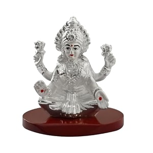 diviniti 999 silver plated resin idols  car dashboard  for mandir office and home dcor laxmi religious