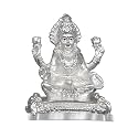 DIVINITI Lakshmi MATA Idol for Home Decor Showpiece 999 Silver Plated Statue of Goddess Laxmi Ji Murti for Puja Room, Festival Gift Figurine for Prosperity, Wealth (8 X 5.5 CM), Religious