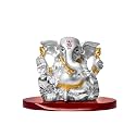 DIVINITI 999 Silver Plated Vinayak Ganesha Decorative Showpiece|Ganpati Idol for Luck &amp; Success|Religious Figurines Idol for Diwali Pooja Home Dcor Car Dashboard Mandir &amp; Gifts (7X4X5CM)
