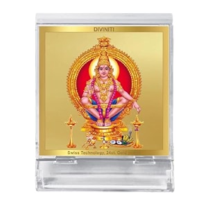 diviniti 24k gold plated religious car dashboard frame  premium god idol frame for car home mandir amp office table  spiritual gift decorative showpiece