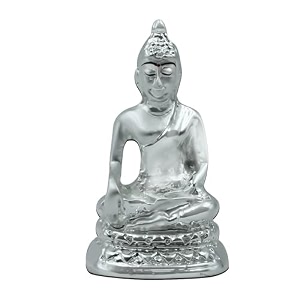 diviniti buddha idol for home decor showpiece 999 silver plated statue of gautam buddha ji murti for puja room festival gift lord buddha figurine for peace amp prosperity 55 x 3 cm