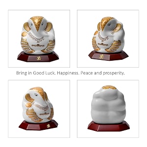 diviniti ceramic ganesha decorative showpiece ganesh ji murti g2 multicolor ganesha idol for car dashboard home decor mandir pooja gift religious figurines showpieces 62x55x7cmpack of 3 idol