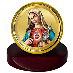 diviniti 24k gold plated religious car dashboard frame  premium god idol frame for car home mandir amp office table  spiritual gift decorative showpiece