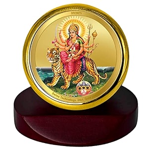 diviniti 24k gold plated religious car dashboard frame  premium god idol frame for car home mandir amp office table  spiritual gift decorative showpiece