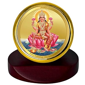 diviniti 24k gold plated religious car dashboard frame  premium god idol frame for car home mandir amp office table  spiritual gift decorative showpiece