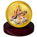 DIVINITI 24K Gold Plated Religious Car Dashboard Frame | Premium God Idol Frame for Car, Home Mandir &amp; Office Table | Spiritual Gift, Decorative Showpiece