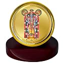 DIVINITI 24K Gold Plated Religious Car Dashboard Frame | Premium God Idol Frame for Car, Home Mandir &amp; Office Table | Spiritual Gift, Decorative Showpiece