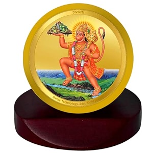 diviniti 24k gold plated religious car dashboard frame  premium god idol frame for car home mandir amp office table  spiritual gift decorative showpiece