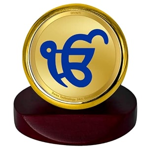 diviniti 24k gold plated religious car dashboard frame  premium god idol frame for car home mandir amp office table  spiritual gift decorative showpiece