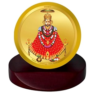 diviniti 24k gold plated religious car dashboard frame  premium god idol frame for car home mandir amp office table  spiritual gift decorative showpiece