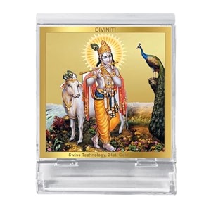 diviniti 24k gold plated religious car dashboard frame  premium god idol frame for car home mandir amp office table  spiritual gift decorative showpiece