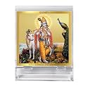 DIVINITI 24K Gold Plated Religious Car Dashboard Frame | Premium God Idol Frame for Car, Home Mandir &amp; Office Table | Spiritual Gift, Decorative Showpiece