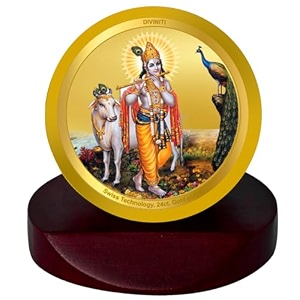 diviniti 24k gold plated religious car dashboard frame  premium god idol frame for car home mandir amp office table  spiritual gift decorative showpiece