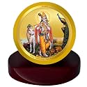 DIVINITI 24K Gold Plated Religious Car Dashboard Frame | Premium God Idol Frame for Car, Home Mandir &amp; Office Table | Spiritual Gift, Decorative Showpiece