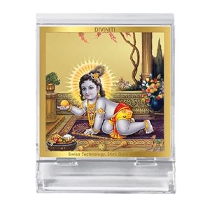 diviniti 24k gold plated religious car dashboard frame  premium god idol frame for car home mandir amp office table  spiritual gift decorative showpiece