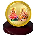 DIVINITI 24K Gold Plated Religious Car Dashboard Frame | Premium God Idol Frame for Car, Home Mandir &amp; Office Table | Spiritual Gift, Decorative Showpiece
