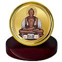 DIVINITI 24K Gold Plated Religious Car Dashboard Frame | Premium God Idol Frame for Car, Home Mandir &amp; Office Table | Spiritual Gift, Decorative Showpiece