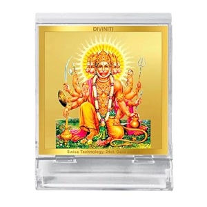 diviniti 24k gold plated religious car dashboard frame  premium god idol frame for car home mandir amp office table  spiritual gift decorative showpiece