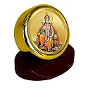 DIVINITI Lord Ram Gold Plated Metallic Car Frame, Table Decor| MCF 1C Classic Ram and 24K Gold Plated Foil| Religious Frame Idol for Pooja, Worship, Gifts Items (5.5 CM x 5.0 CM)