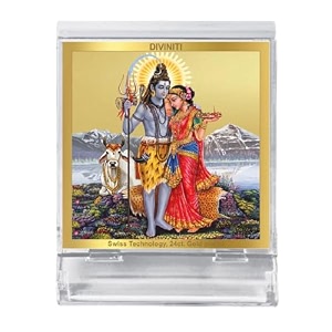 diviniti 24k gold plated religious car dashboard frame  premium god idol frame for car home mandir amp office table  spiritual gift decorative showpiece